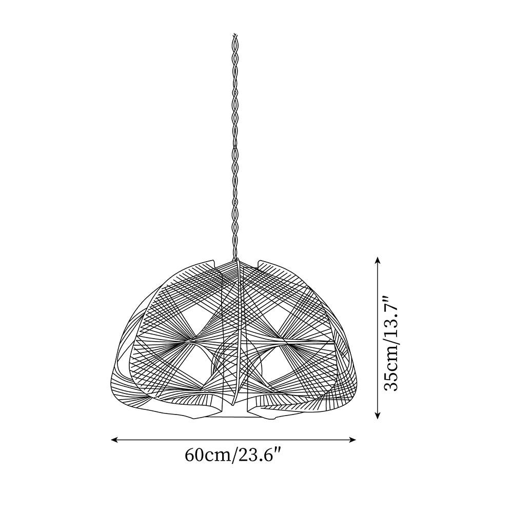 Surya Wood Pendant Lamp — product view 5