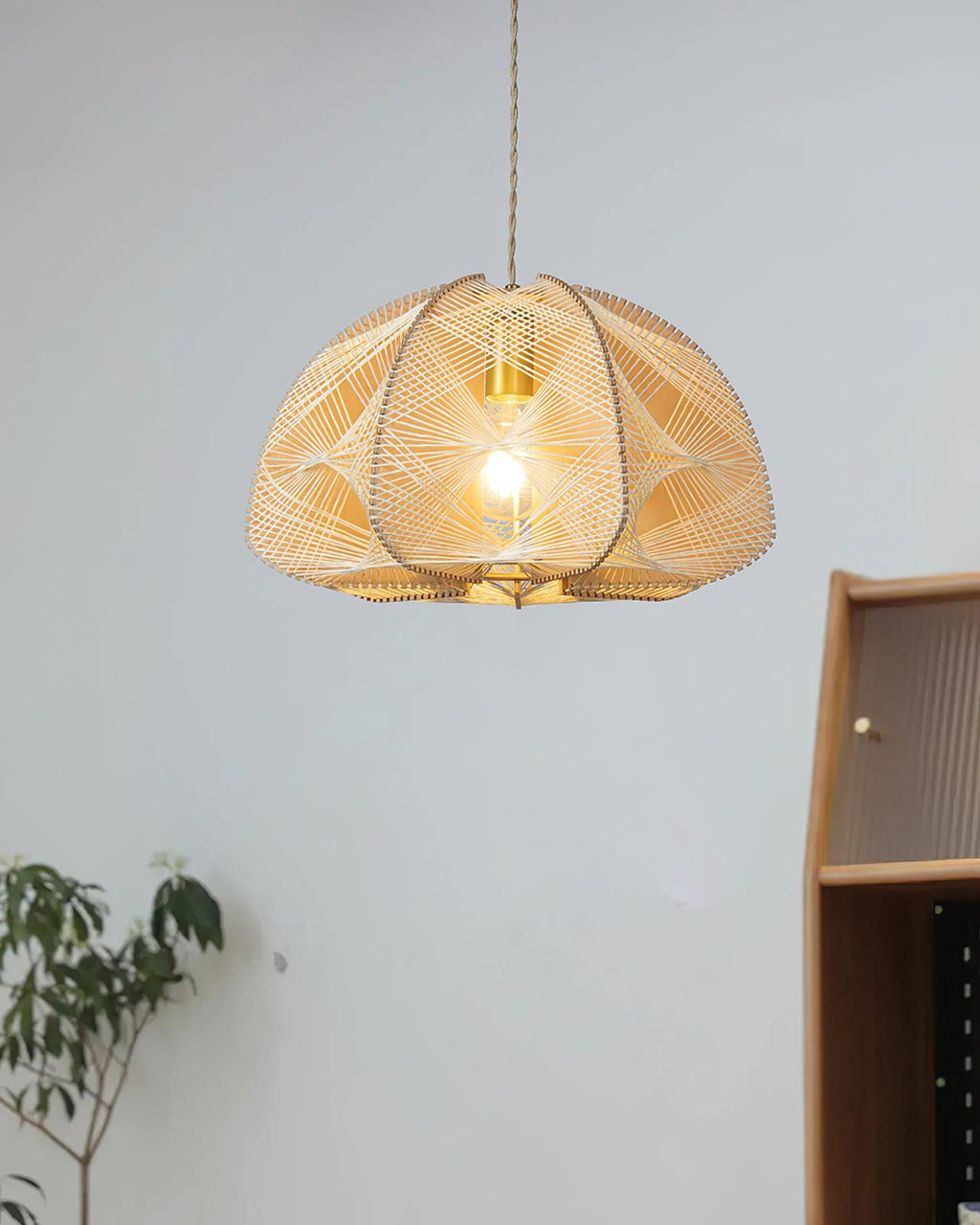 Surya Wood Pendant Lamp — product view 7