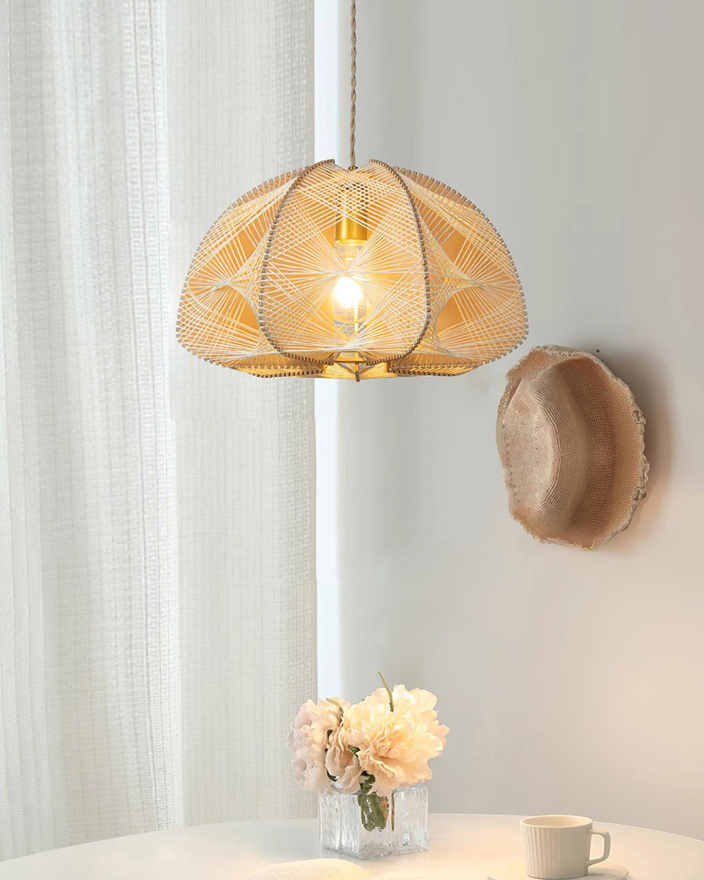 Surya Wood Pendant Lamp — product view 8