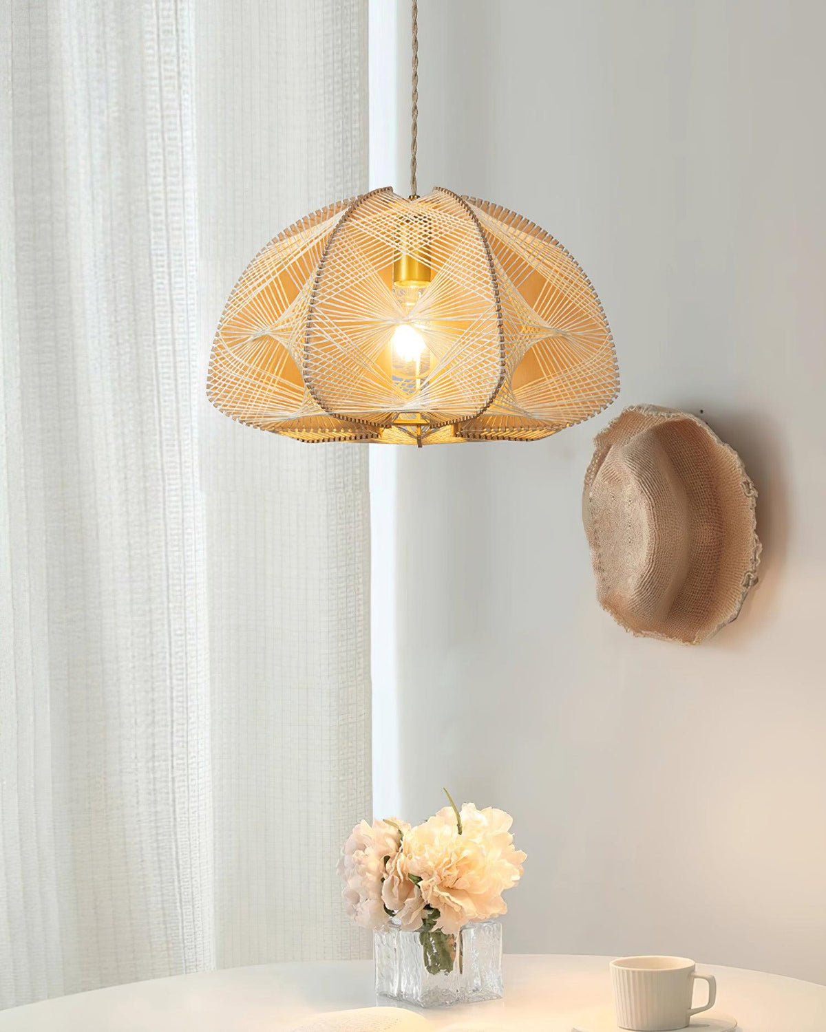 Surya Wood Pendant Lamp — product view 8