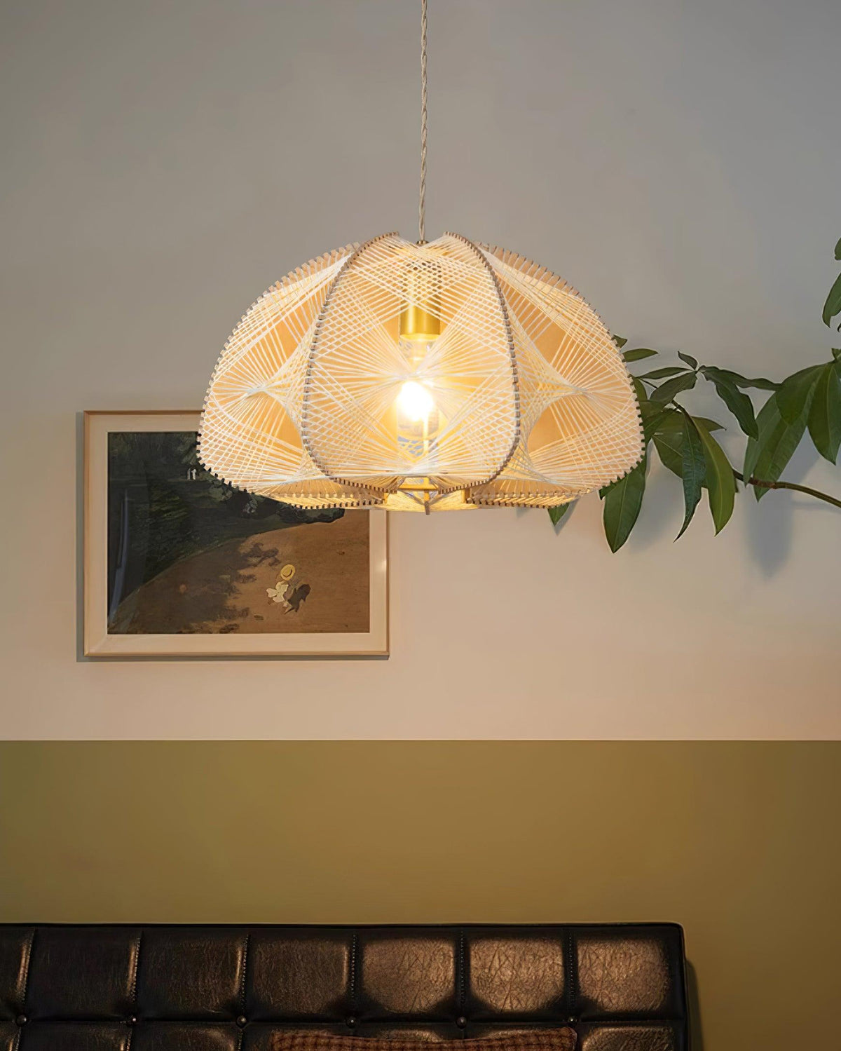 Surya Wood Pendant Lamp — product view 10