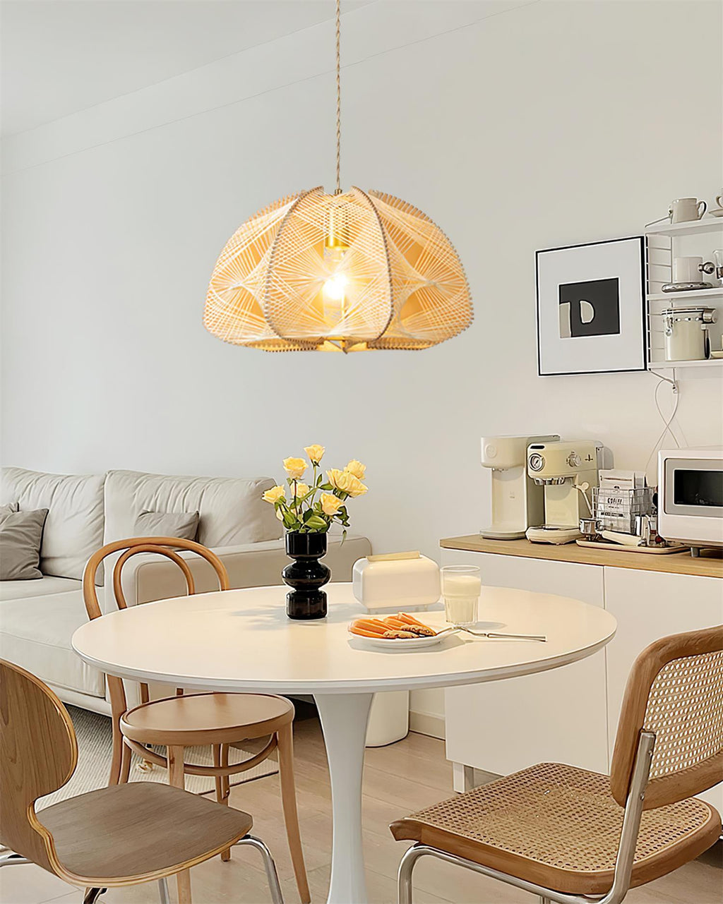Surya Wood Pendant Lamp — product view 11