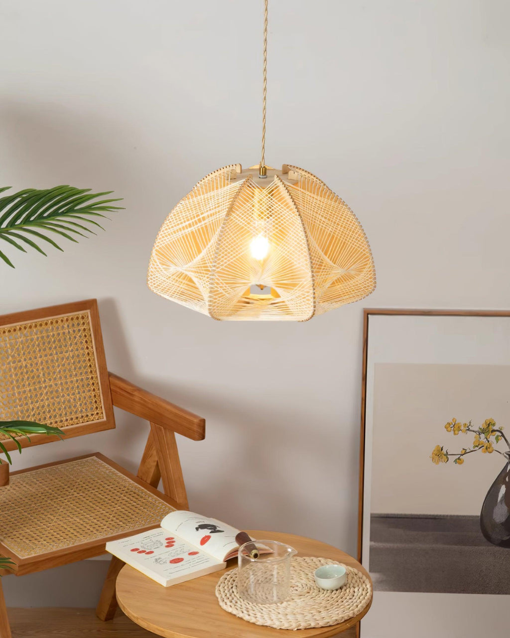 Surya Wood Pendant Lamp — product view 13