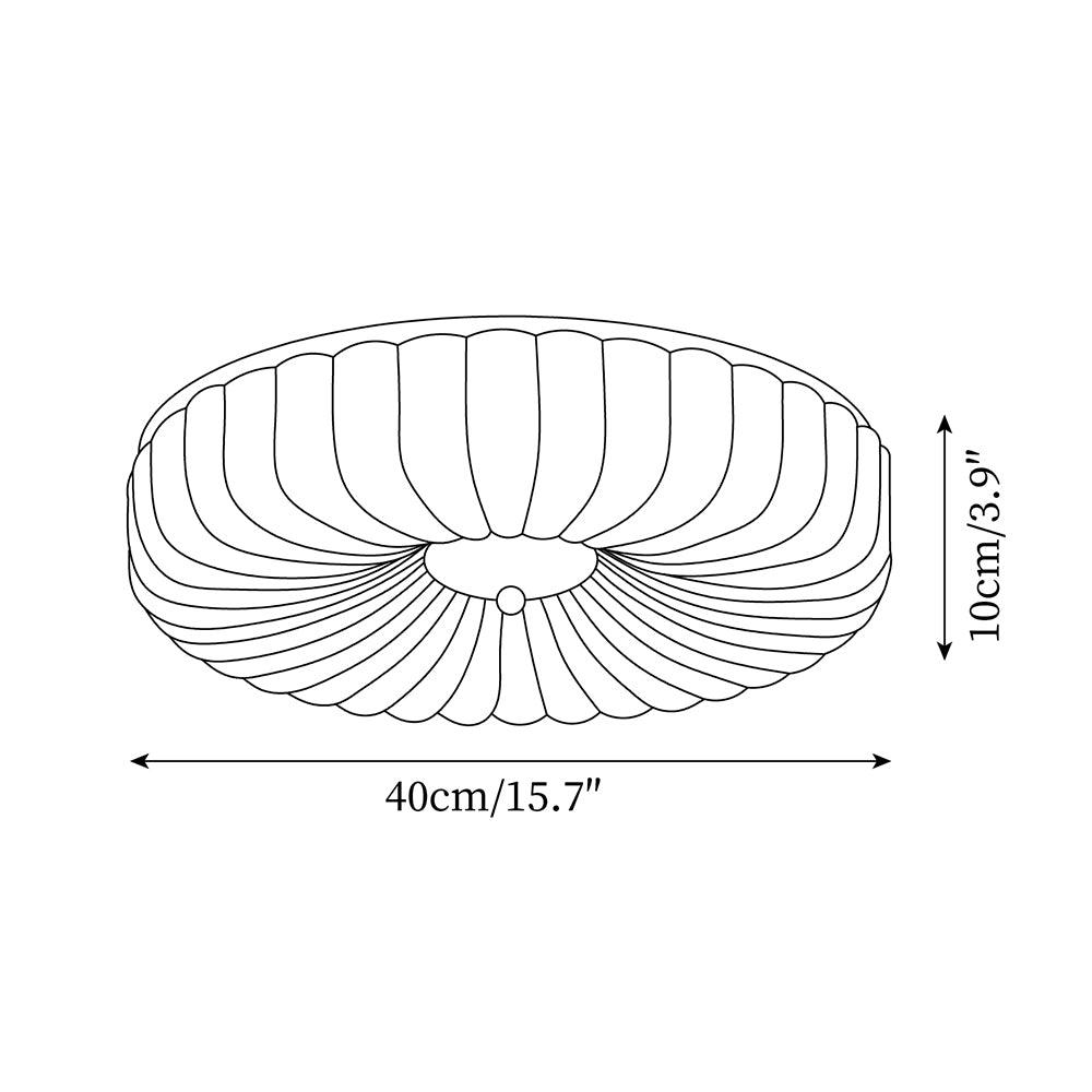 Cream Kranos Glass Ceiling Light — product view 5