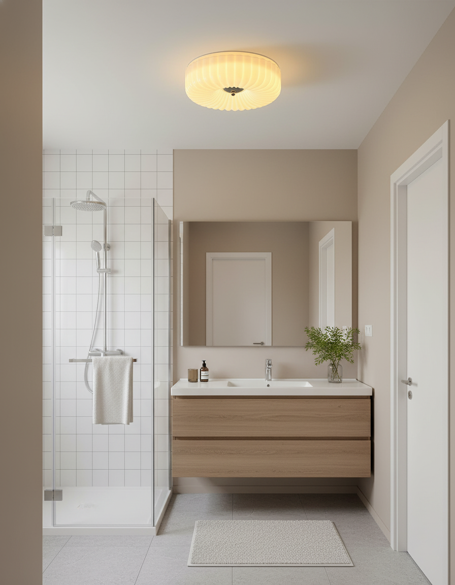 Cream Kranos Glass Ceiling Light — product view 6