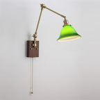 Banker Swing Arm Wood Wall Light — product view 16