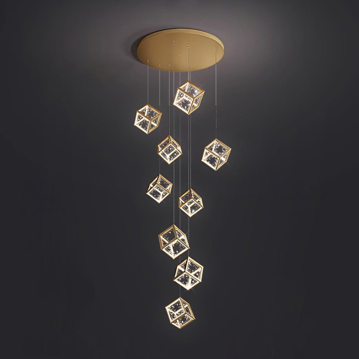 Gold Kristy Metal Chandelier — product view 4