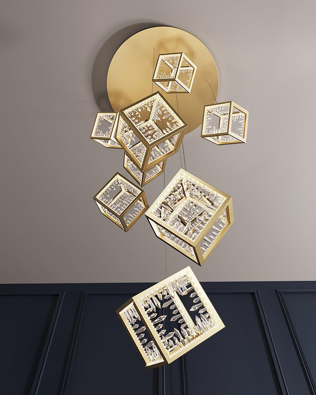 Gold Kristy Metal Chandelier — product view 9