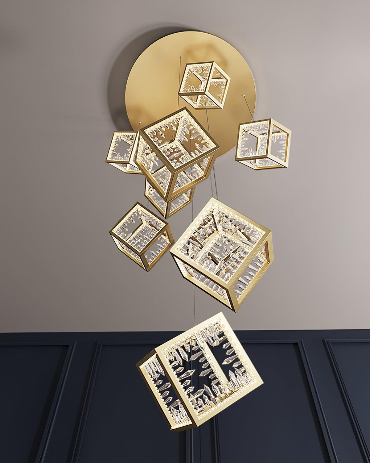 Gold Kristy Metal Chandelier — product view 9