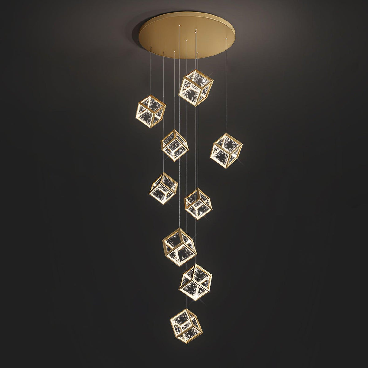 Gold Kristy Metal Chandelier — product view 14