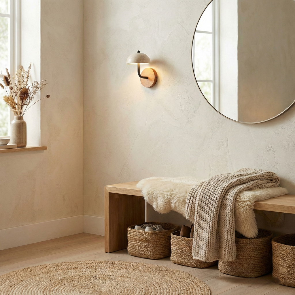 Reverse Travertine Wall Light — product view 8