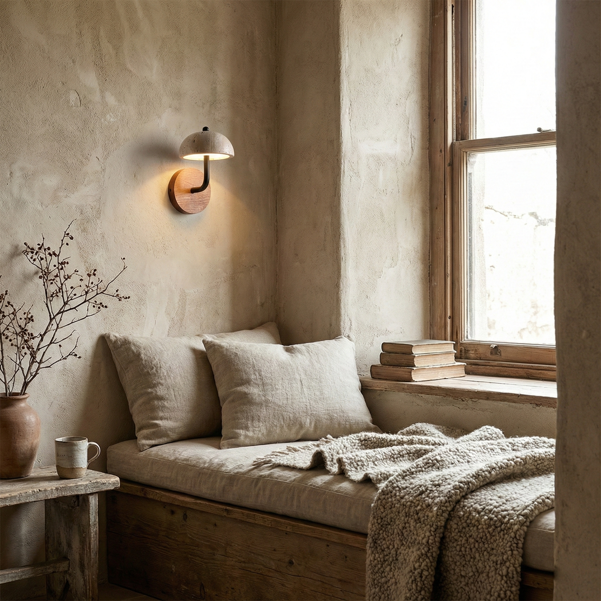 Reverse Travertine Wall Light — product view 11