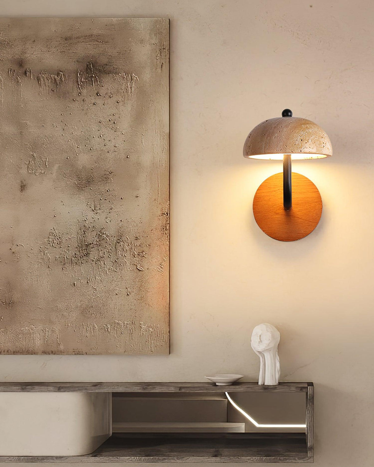 Reverse Travertine Wall Light — product view 16