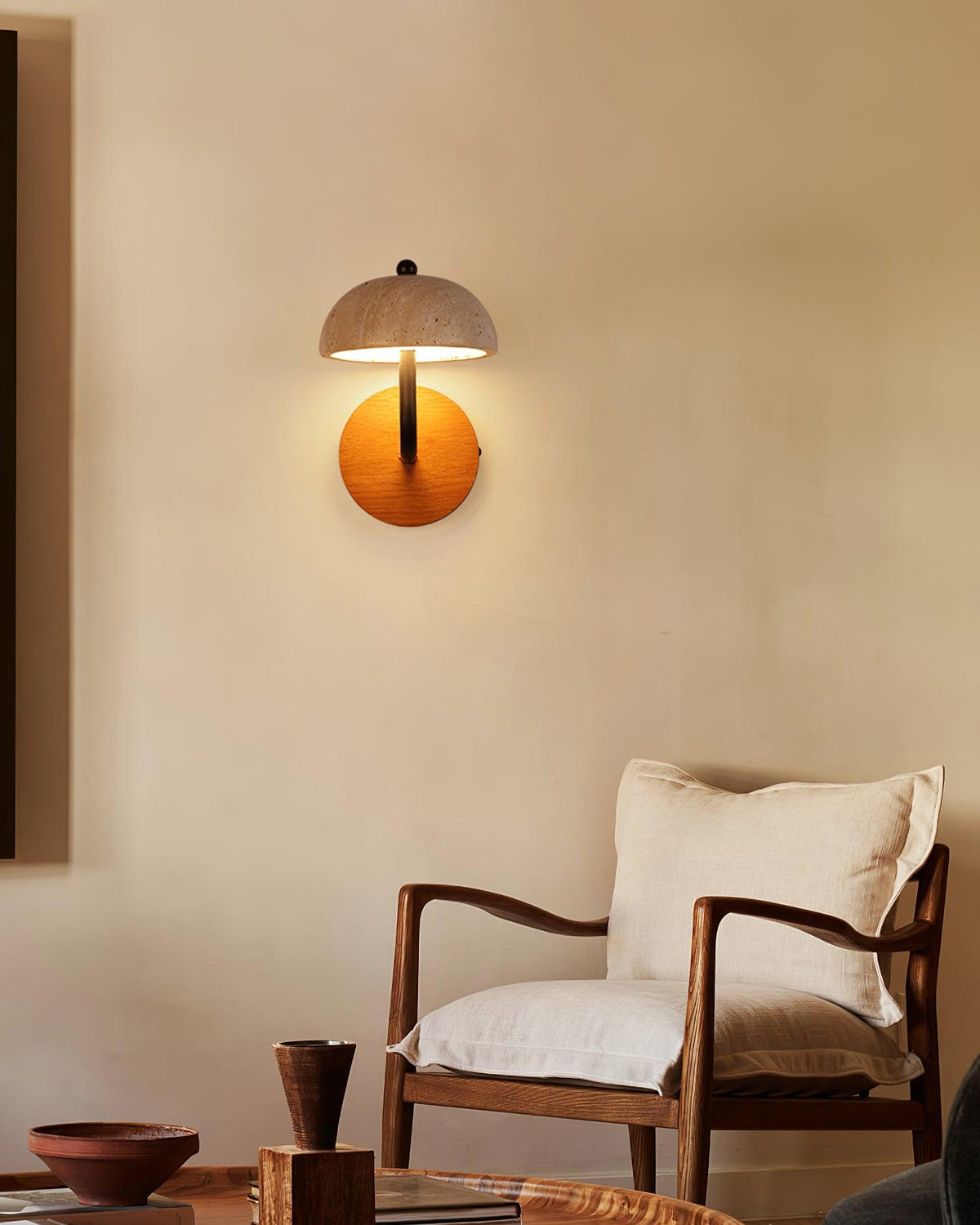 Reverse Travertine Wall Light — product view 18