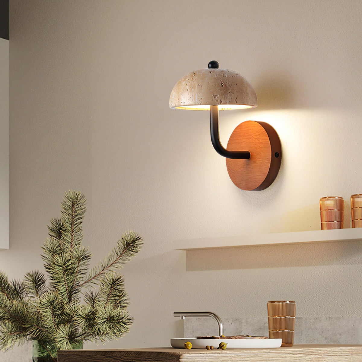 Reverse Travertine Wall Light — product view 33