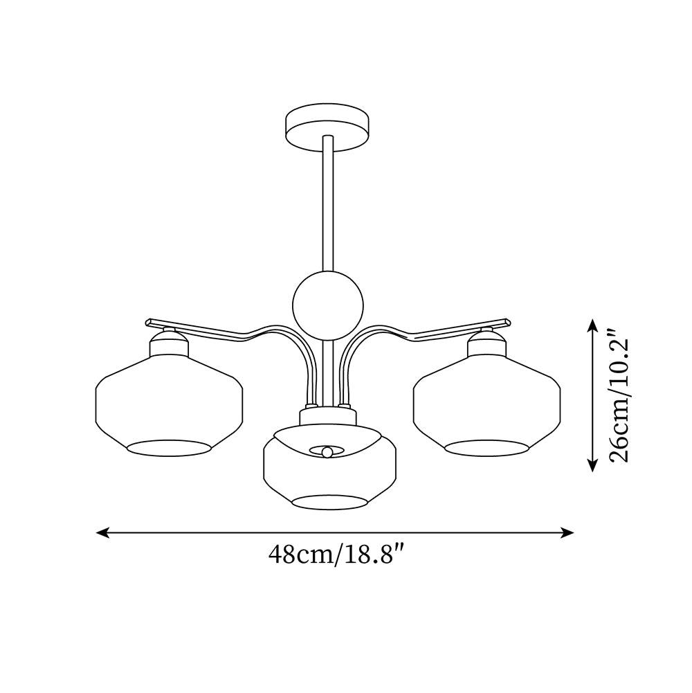 Retro Molika Glass Chandelier — product view 5