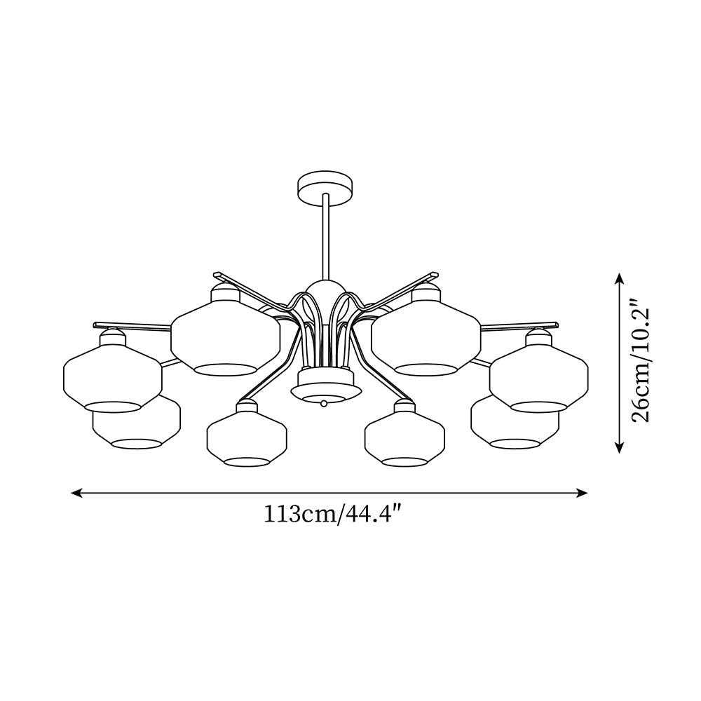 Retro Molika Glass Chandelier — product view 7