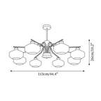 Retro Molika Glass Chandelier — product view 7