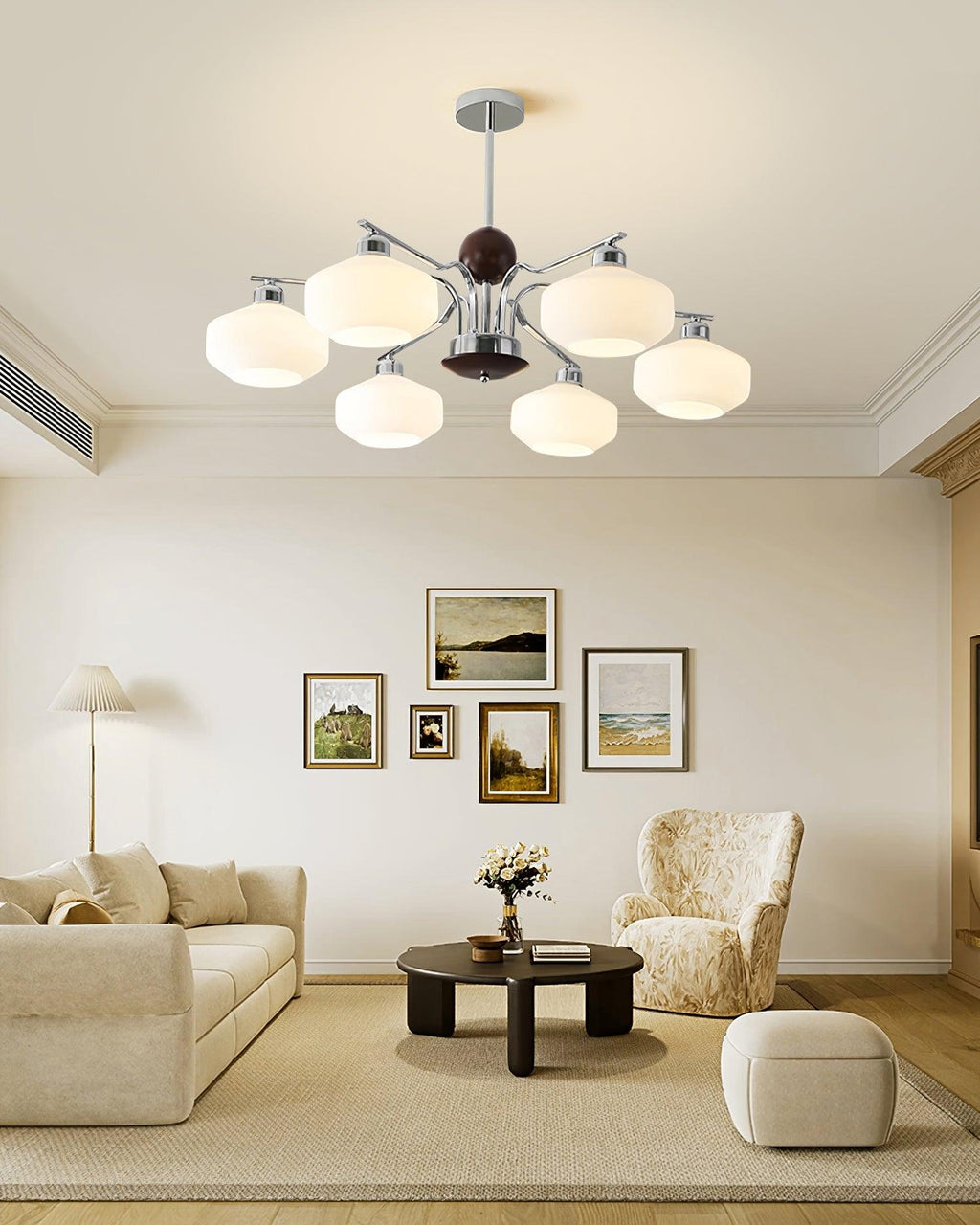 Retro Molika Glass Chandelier — product view 8