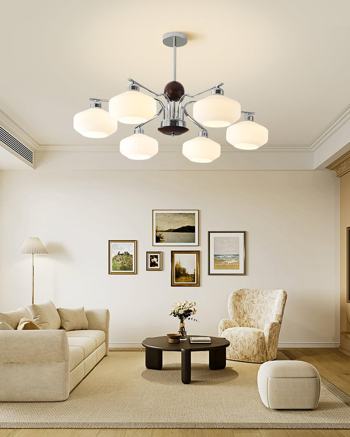 Retro Molika Glass Chandelier — product view 8