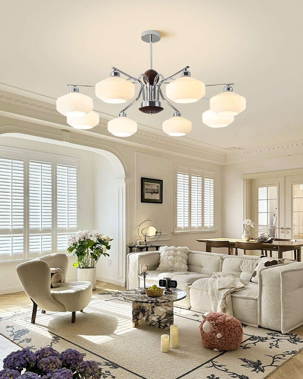 Retro Molika Glass Chandelier — product view 9