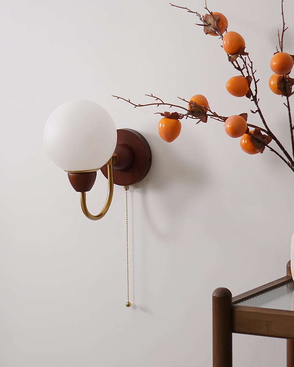 Zoey Wooden Wood Wall Lamp — product view 3