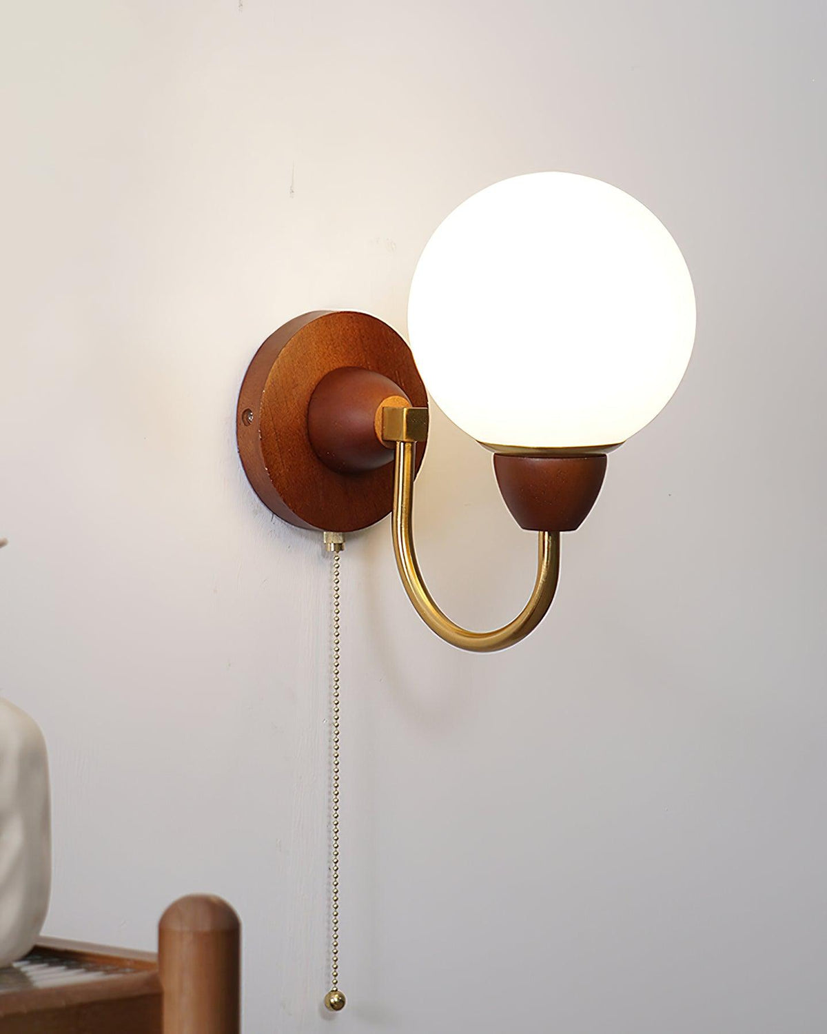 Zoey Wooden Wood Wall Lamp — product view 4