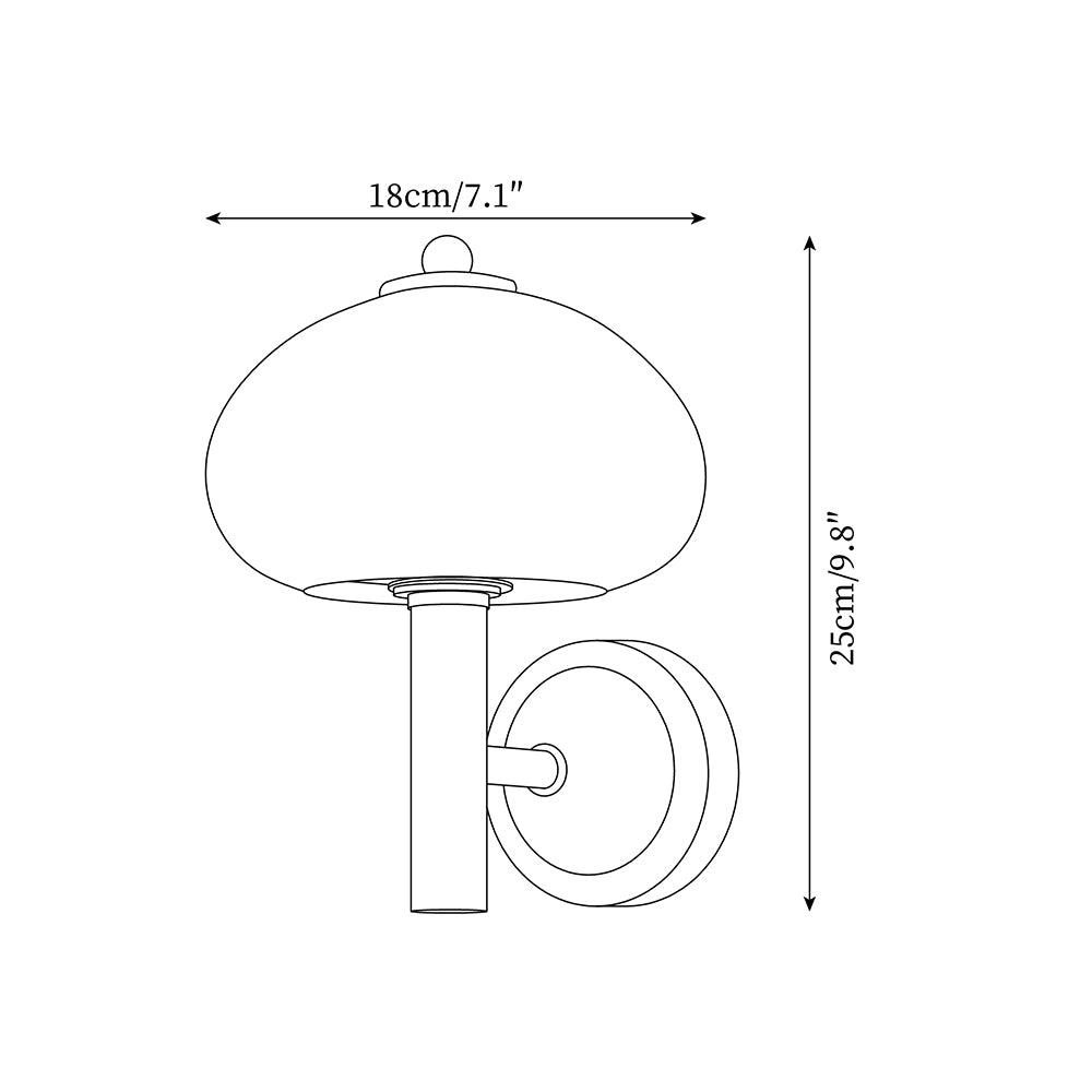 Mushroom Glass Wall Lamp — product view 5