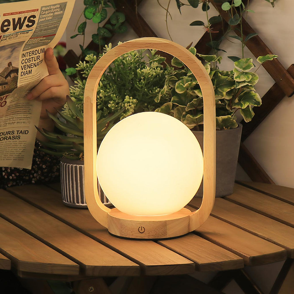 Tavellio Wooden Portable Wood Table Lamp — product view 2