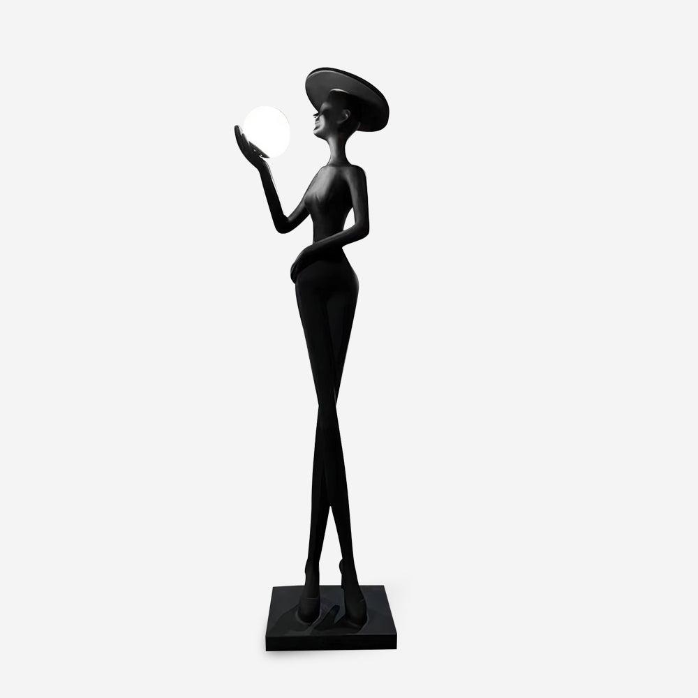 Lexa Sculpture Glass Floor Lamp — product view 1