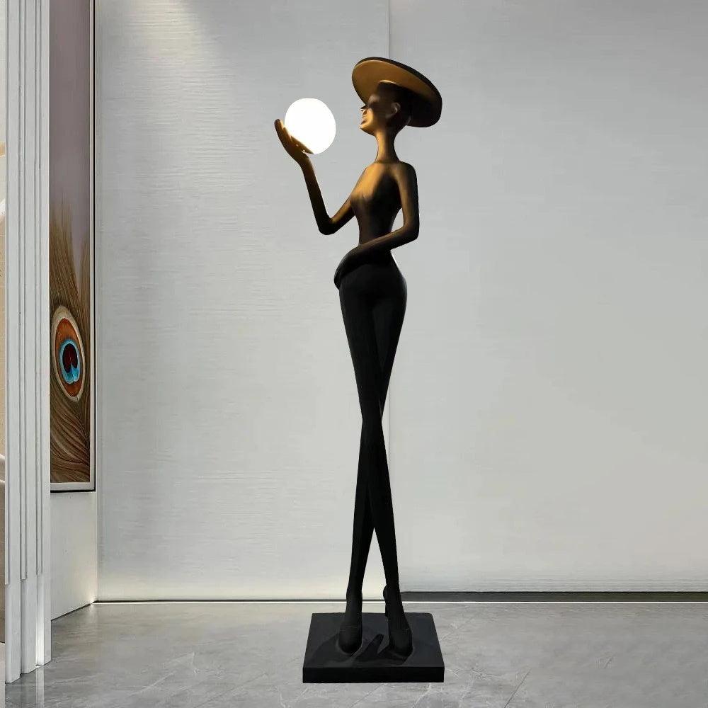 Lexa Sculpture Glass Floor Lamp — product view 2