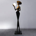 Lexa Sculpture Glass Floor Lamp — product view 3