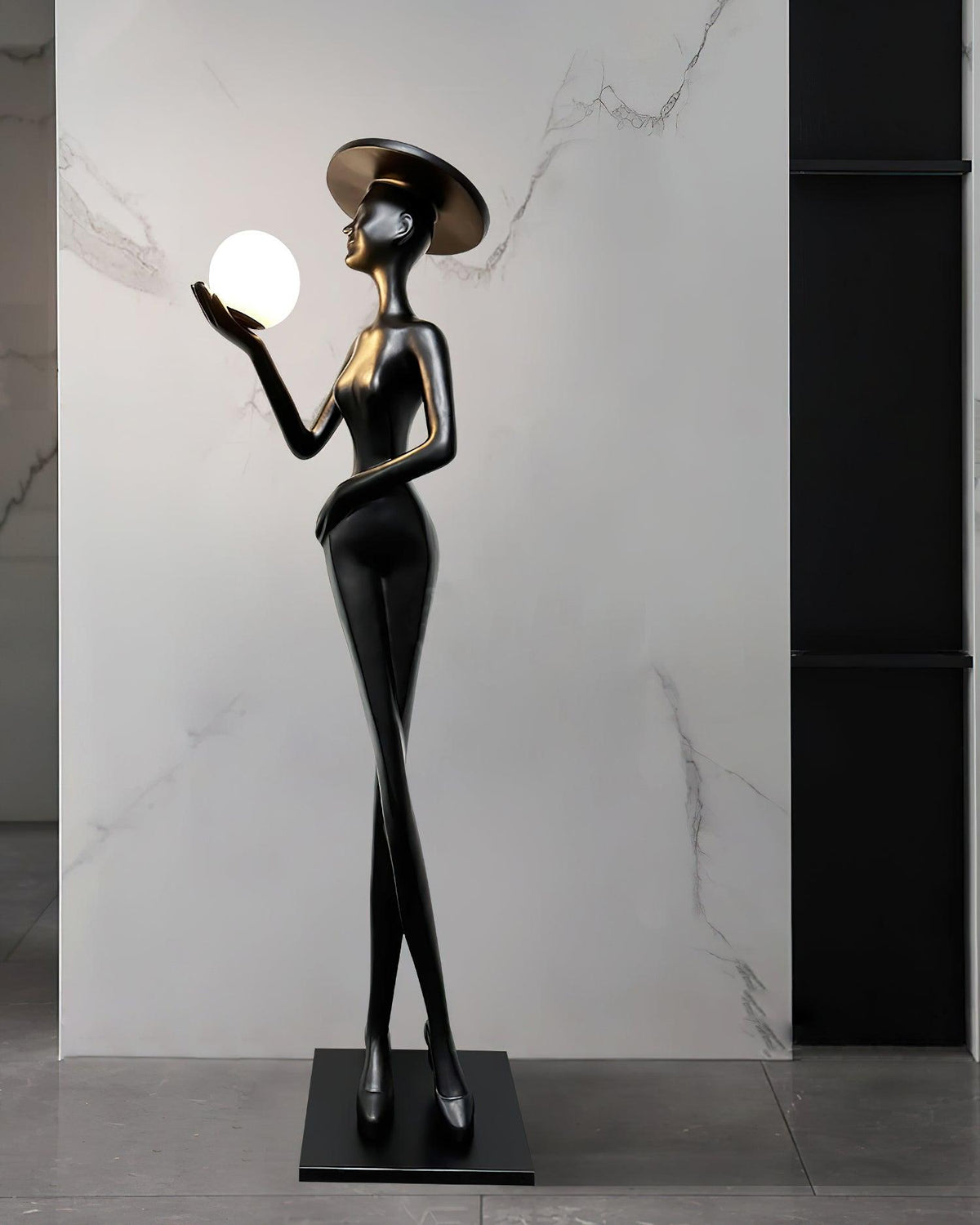 Lexa Sculpture Glass Floor Lamp — product view 6