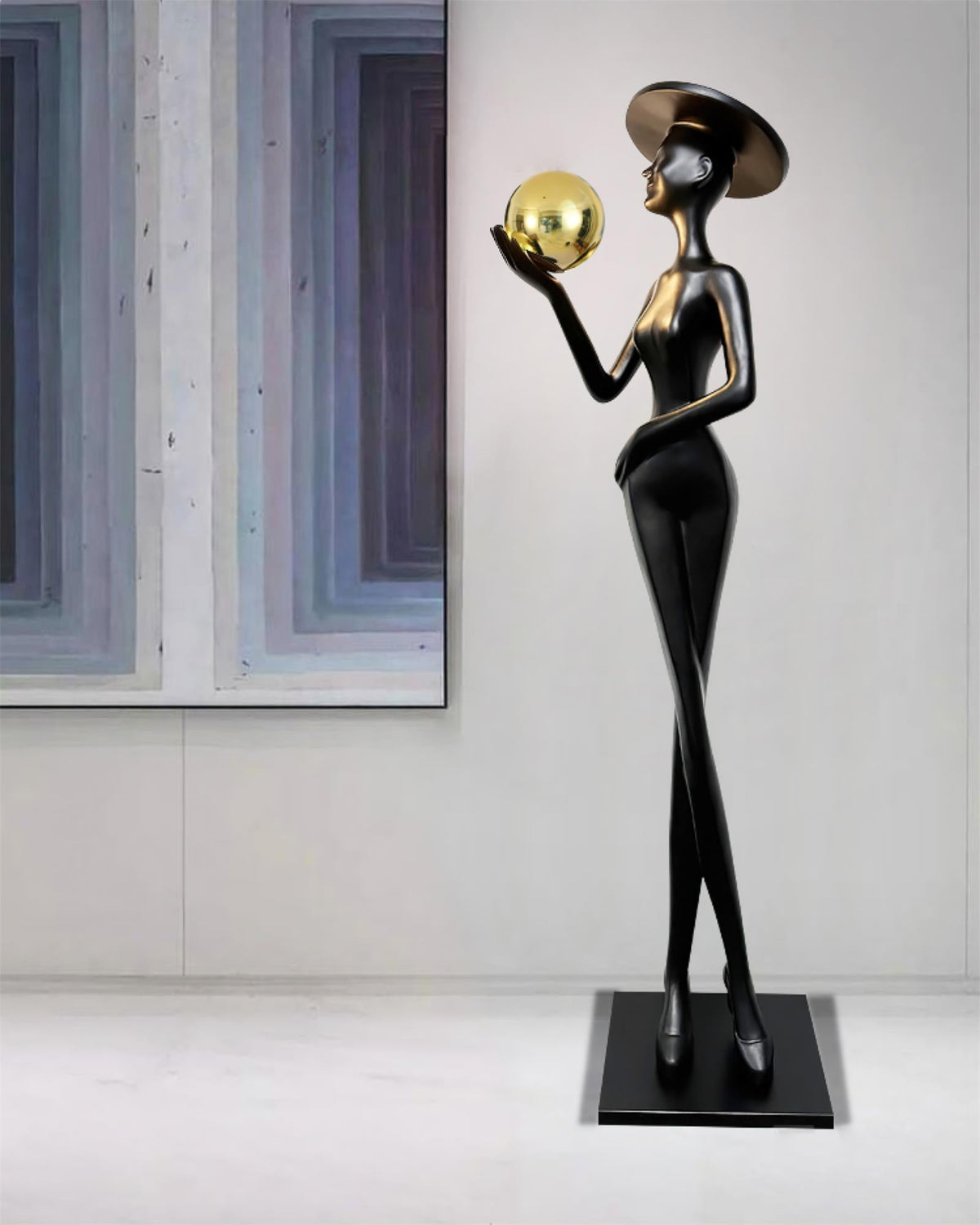 Lexa Sculpture Glass Floor Lamp — product view 7