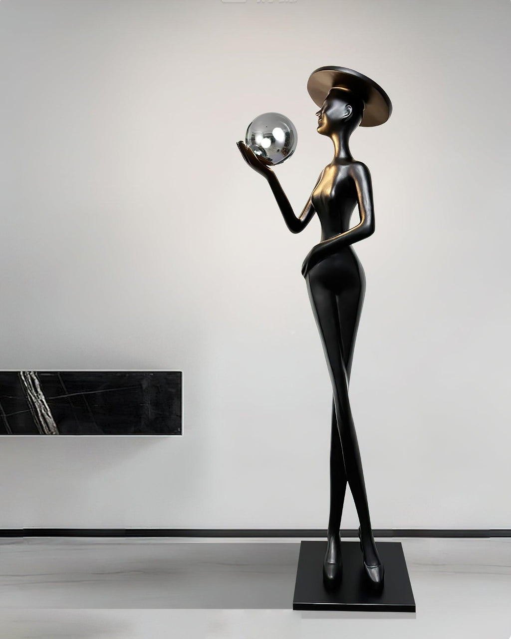 Lexa Sculpture Glass Floor Lamp — product view 9