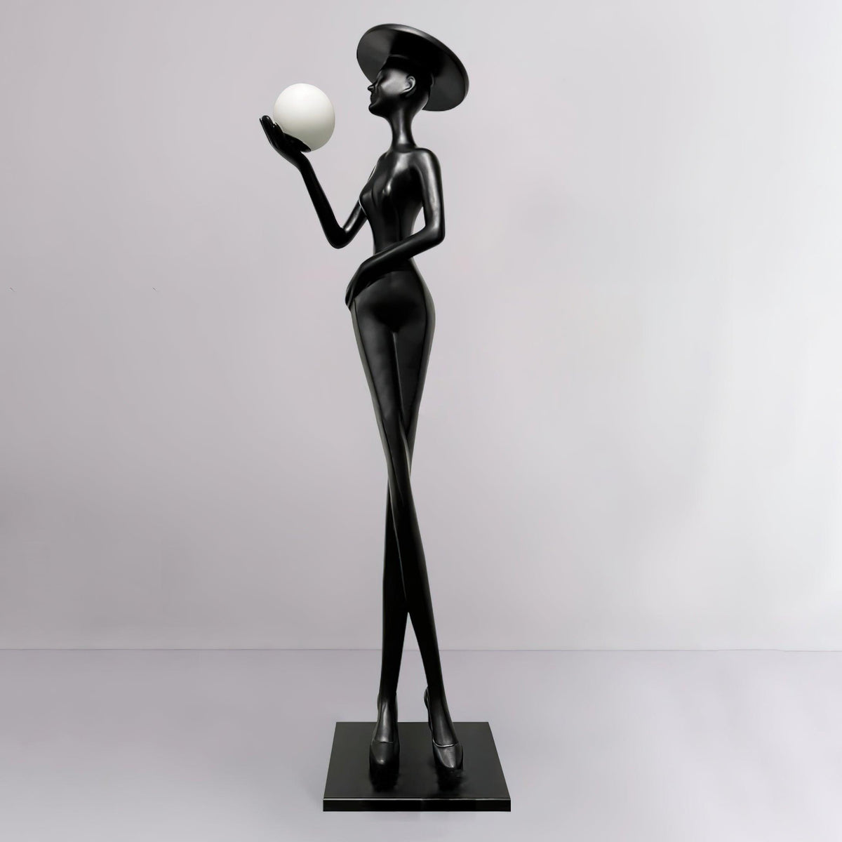 Lexa Sculpture Glass Floor Lamp — product view 12