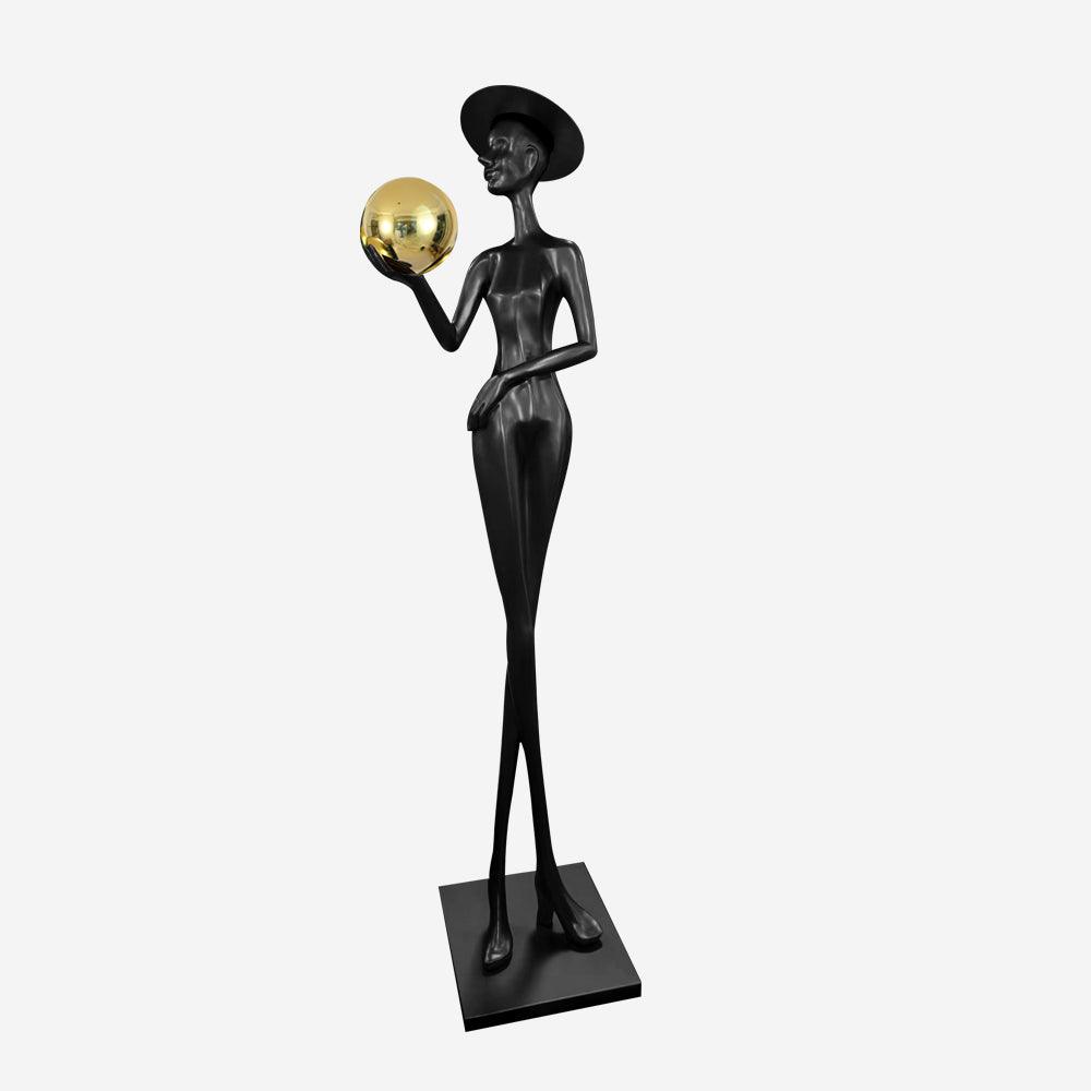 Lexa Sculpture Glass Floor Lamp — product view 15