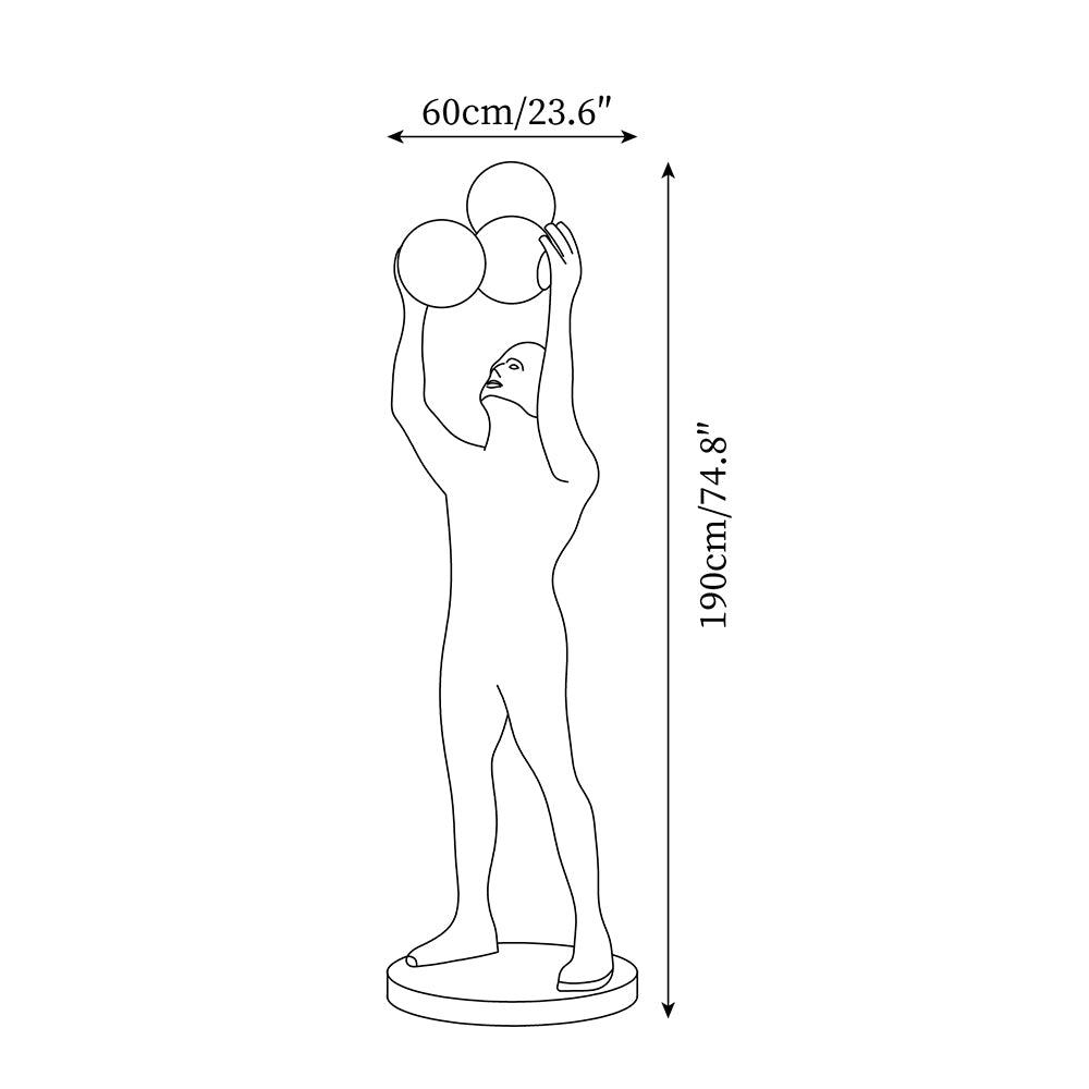 Anissa Statue Glass Floor Lamp — product view 5