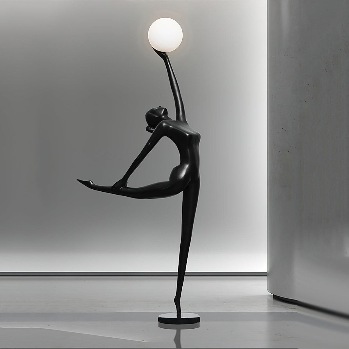 Ballerina Statue Glass Floor Lamp — product view 2