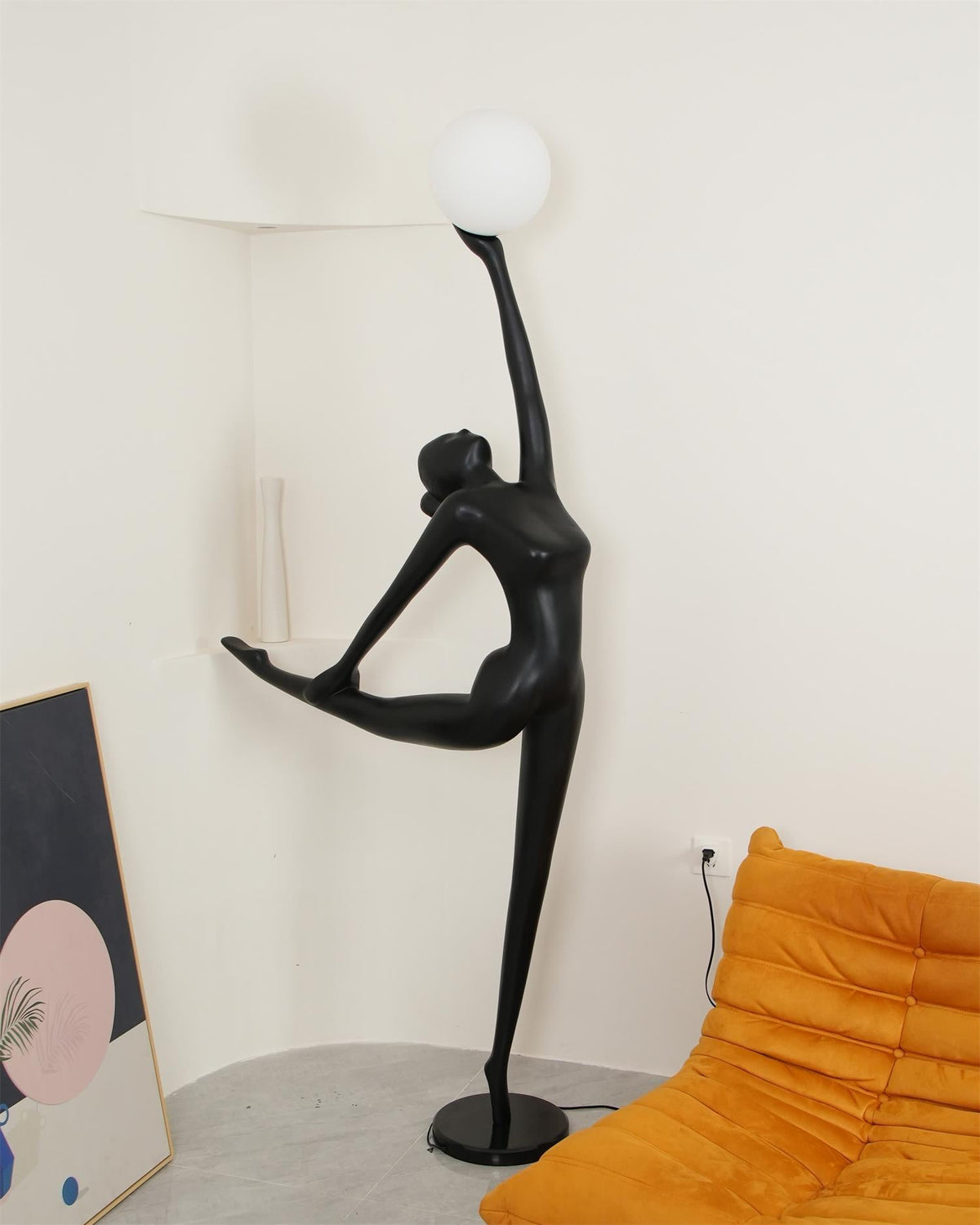 Ballerina Statue Glass Floor Lamp — product view 6
