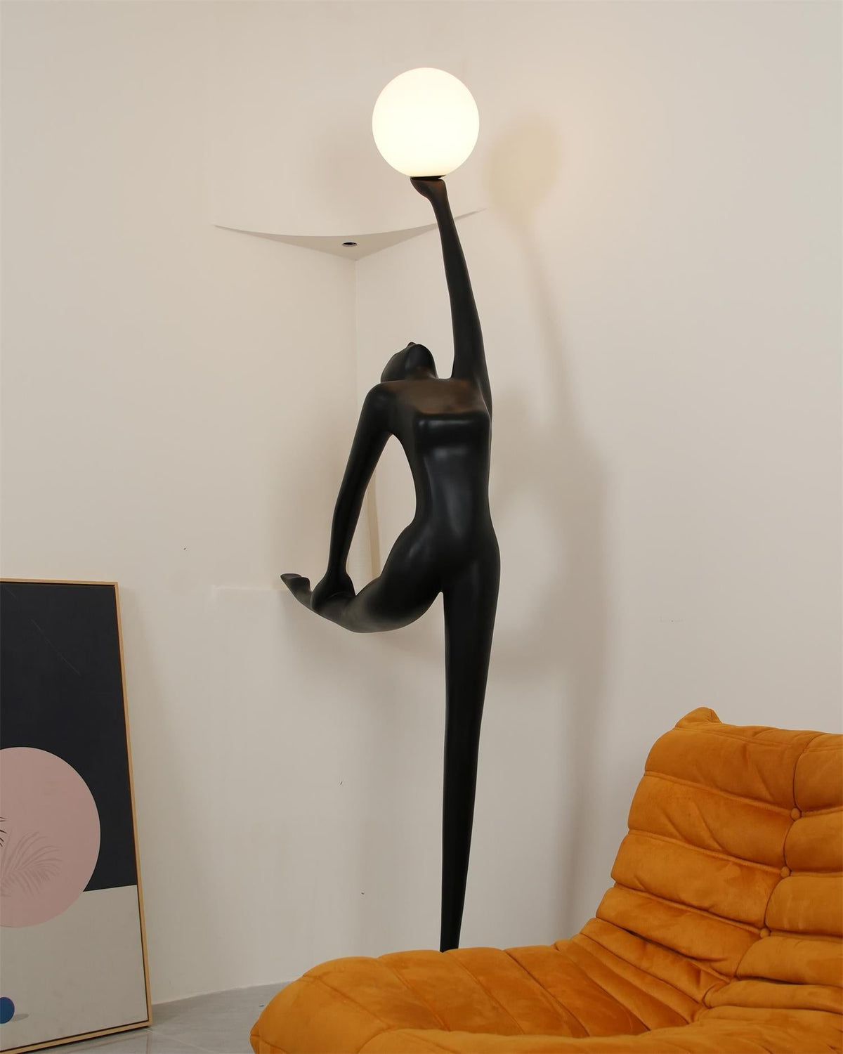Ballerina Statue Glass Floor Lamp — product view 7