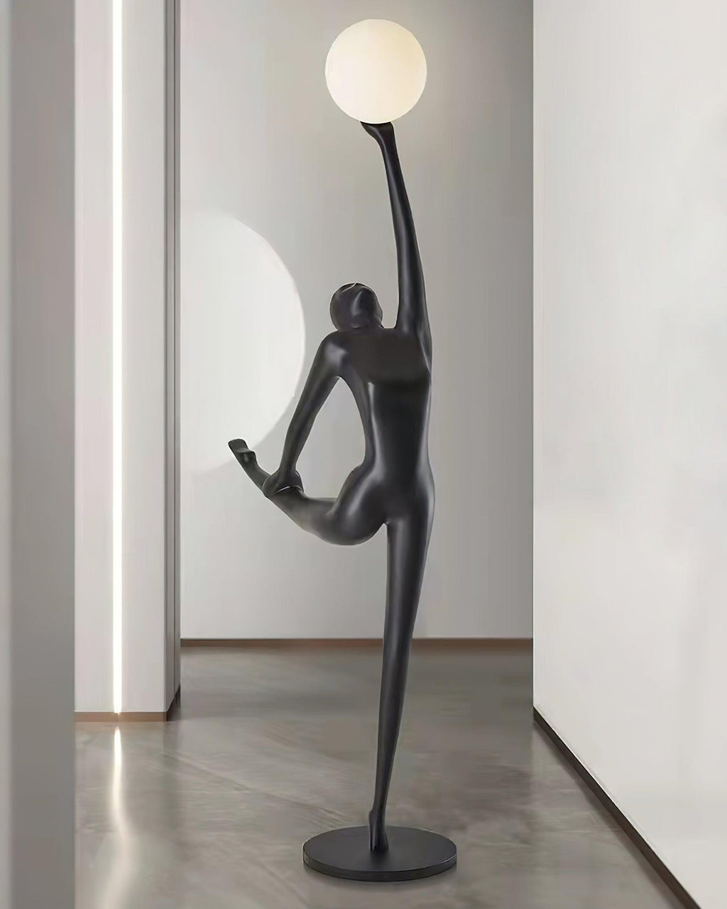 Ballerina Statue Glass Floor Lamp — product view 9