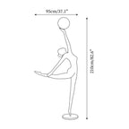 Ballerina Statue Glass Floor Lamp — product view 12