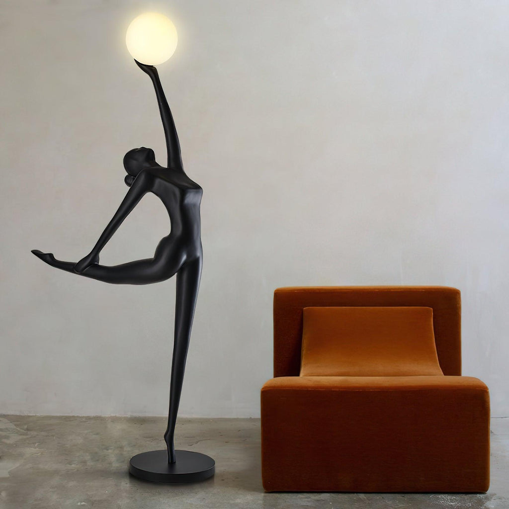 Ballerina Statue Glass Floor Lamp — product view 14
