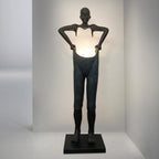 Man Carrying Pants Statue Glass Floor Lamp — product view 11