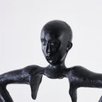 Man Carrying Pants Statue Glass Floor Lamp — product view 15