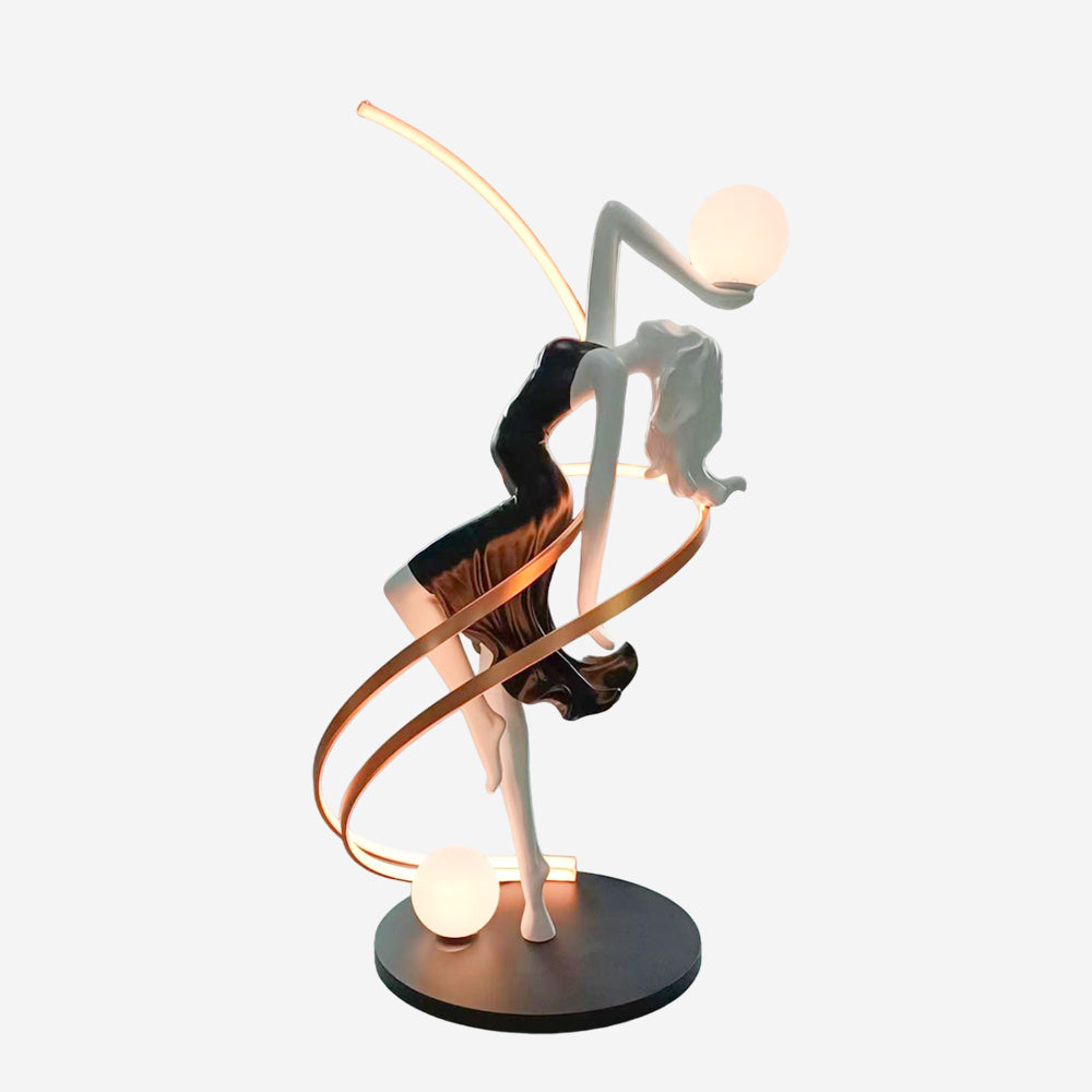 Misha Goddess Statue Glass Floor Lamp — product view 33