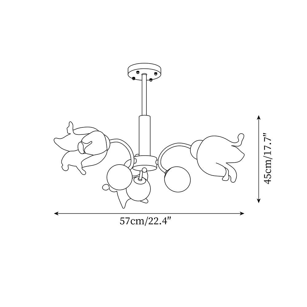 Talia Glass Chandelier — product view 5