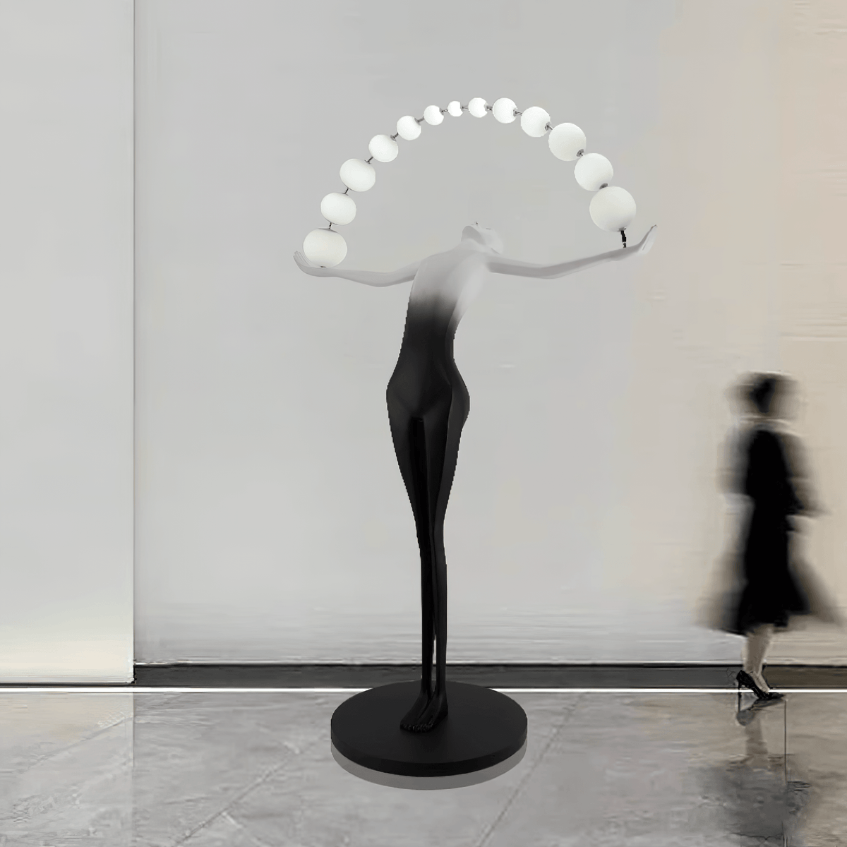 Liberty Sculpture Glass Floor Lamp — product view 3