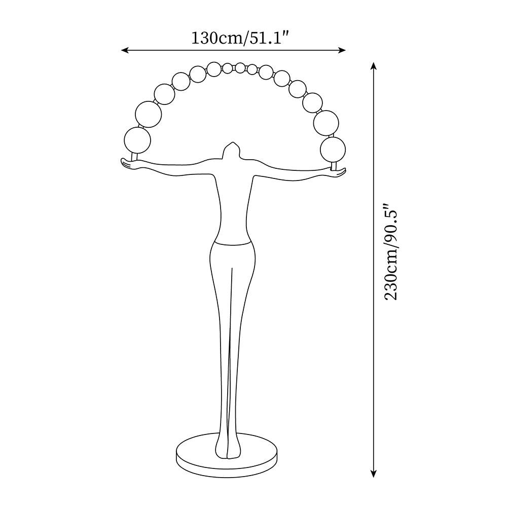 Liberty Sculpture Glass Floor Lamp — product view 5